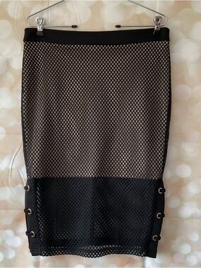 Valiant Paris Black & Nude Pencil Skirt